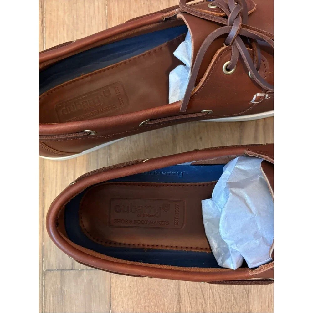 Dubarry of Ireland Port Brown Leather Deck Shoes Boat Shoes EU 44 NWT